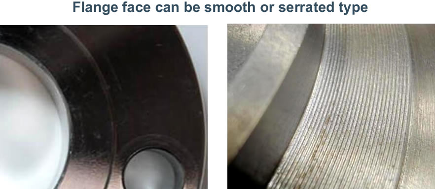 Serration on the flange face